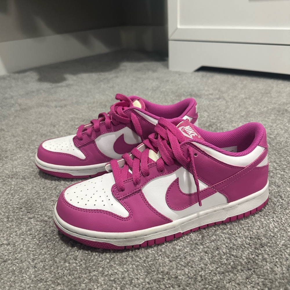 Nike Fuchsia and White Low-Top Sneakers